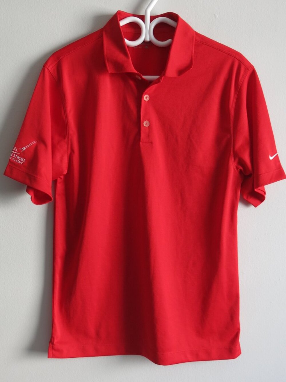 NIKE Golf Fit Dry Red Polo Short Sleeve Shirt - Size Small